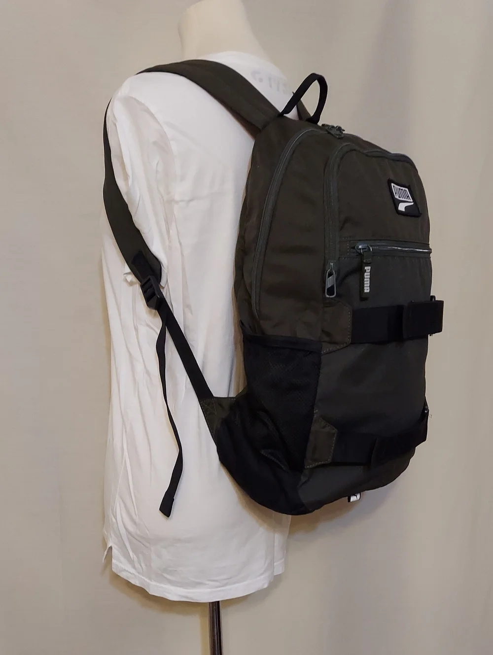 Puma Olive Green and Black Backpack